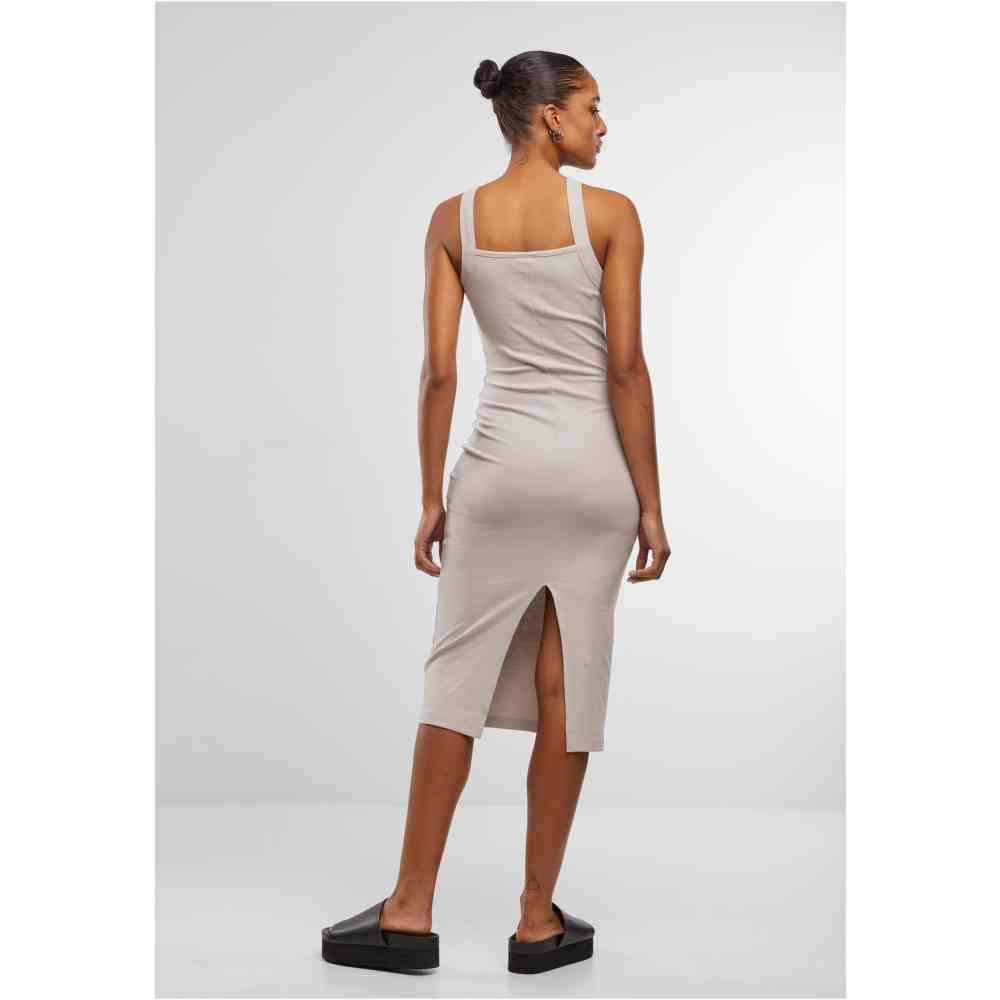 Urban Classics - Midi Rib Jersey Bodycon dress - Grey